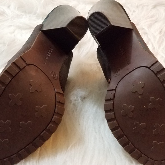 BCBG Brown Peep Toe Mules - Picture 5 of 6